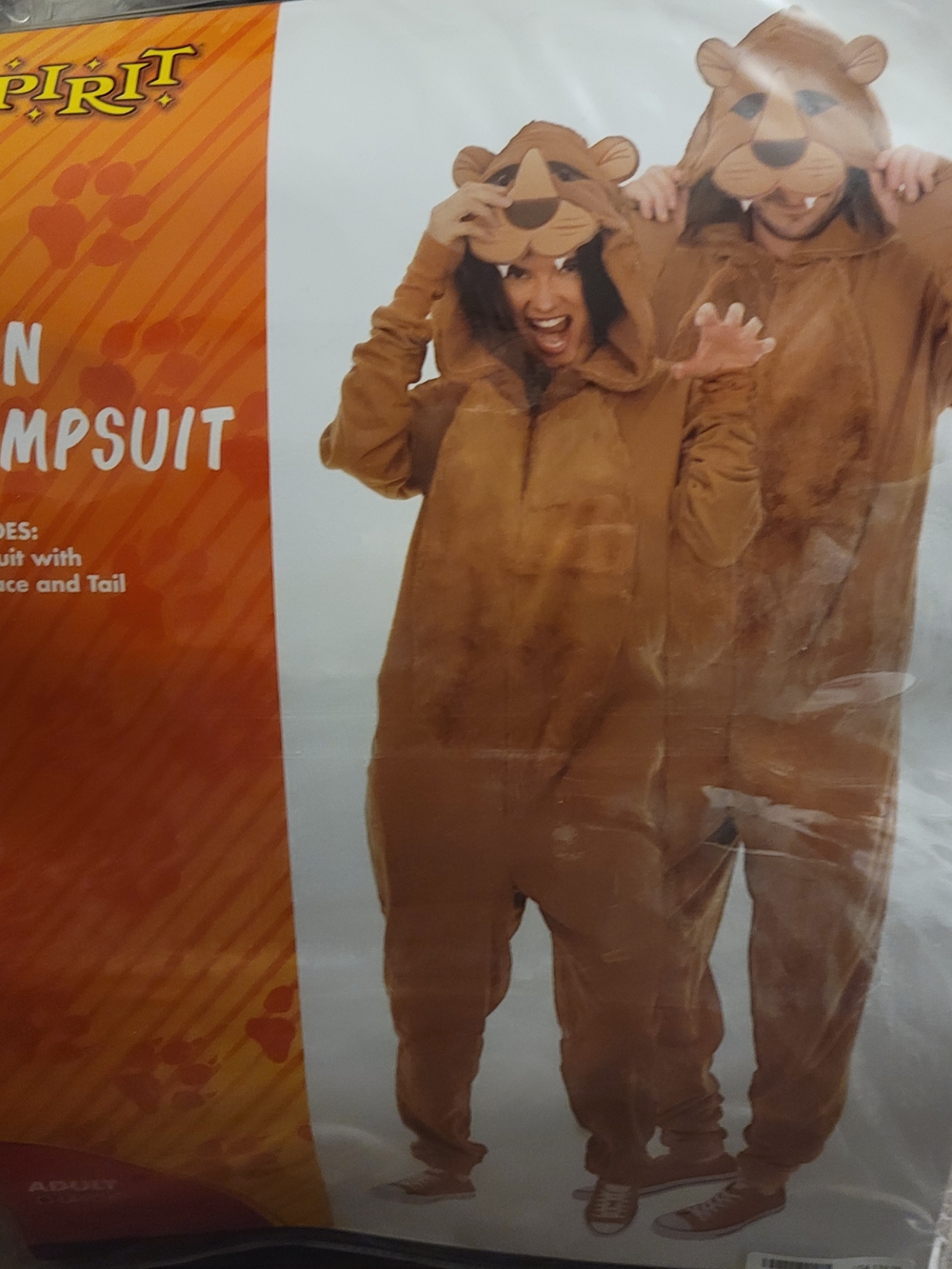 Spirit Brown Lion Kids Costume Jumpsuit